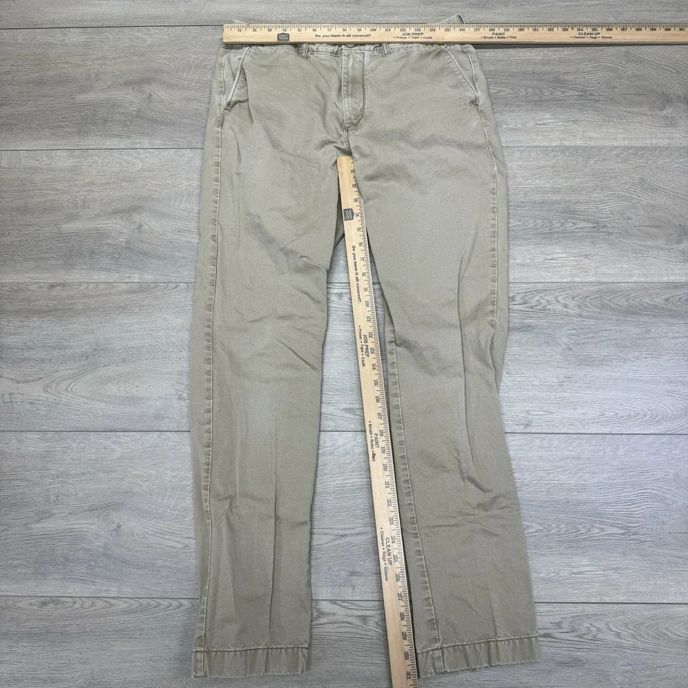J Crew Oarsman Khaki Beige Pants Men's Sz 32x34‎ Preppy Casual